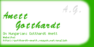 anett gotthardt business card